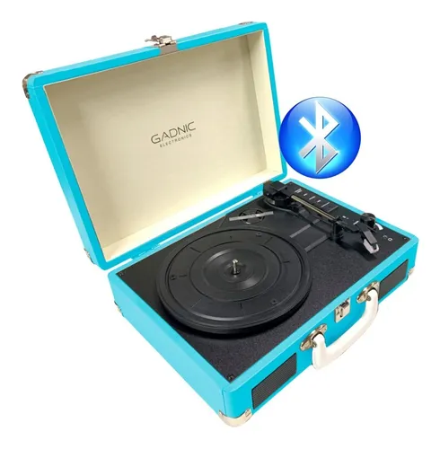 Tocadiscos Vintage Portable Parlante Bluetooth Usb Sd Vinilo