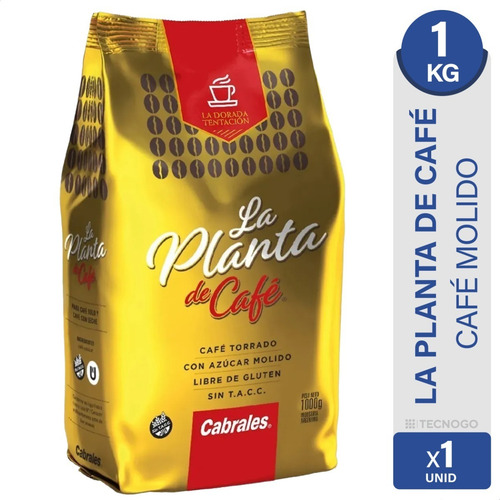 Imagen 1 de 1 de Cafe Torrado Molido La Planta De Cafe Cabrales 1000g 1kg