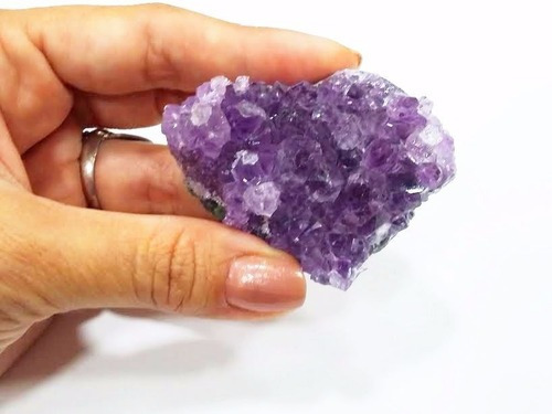Imagem 3 de 3 de Drusa Ametista 3cm/gema Natural Bruta Pedra Lilás Proteção !