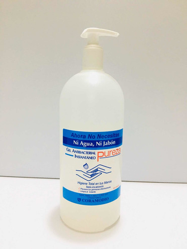 Imagen 2 de 2 de Gel Pureza Antibacterial 1lt Con Dispensador