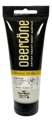 Tubo Pintura Acrilica Profesional Obertöne Heavy Body 100ml Color 180 Blanco Perla