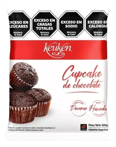 Premezcla Cupcakes Keuken Polvo Para Muffin Chocolate 500grs