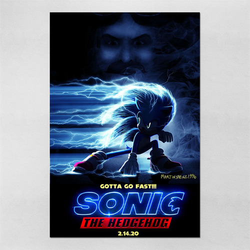 Poster 60x90cm Sonic - Filmes - Infantis 74