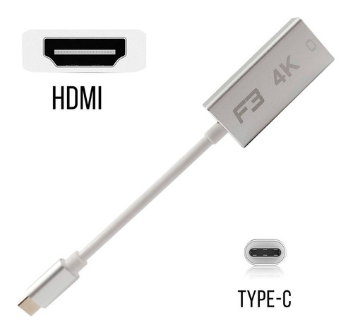 Cabo Adaptador Type-c Usbc P/ Hdmi Video 4k New iPad Pro Top