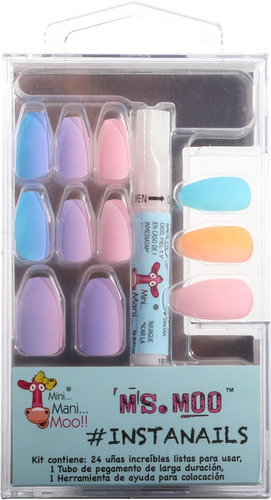 Uñas Postizas Pascua Mate Pastel