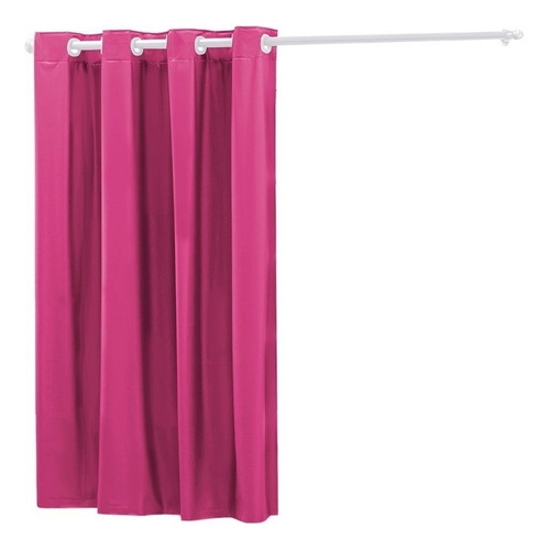 Cortina Blecaute Blackout Corta Luz Uma Folha 1,4 M X 1,6 M Cor Pink