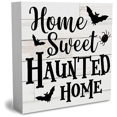 Señal De Madera  Sweet Haunted Home  Halloween, Lindo ...