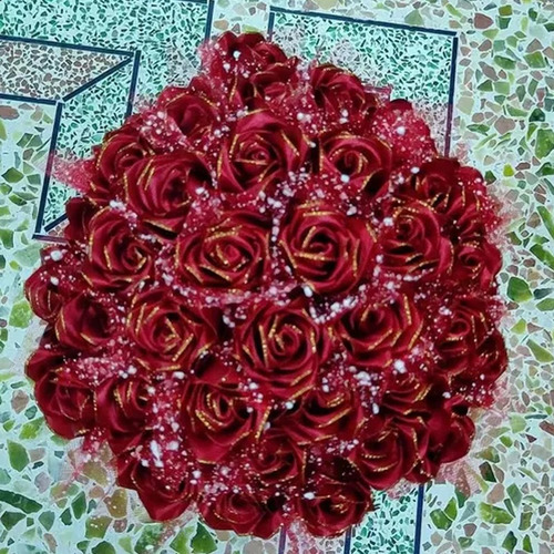 5 Rollos De Liston Decorativa Con Borde Dorado 4cm 112,5 M