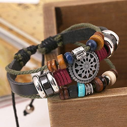 Mujer Señora Bohemia Viento Cuentas Multicapa Pulsera