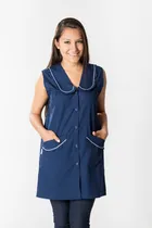 Comprar Guardapolvos Maestras Azul Marino Con Canesu T-3 