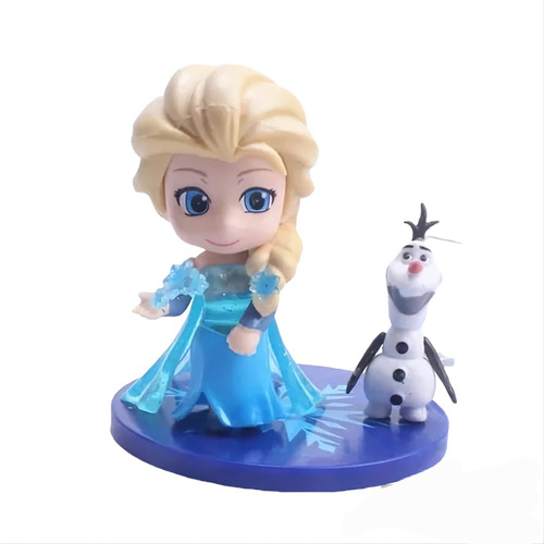 Princesas Figura Colección Decoración Muñeca Elsa Y Olaff 