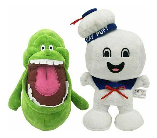 2pcs Ghostbusters Slimer Stay Puft Muñeco Peluche Juguete