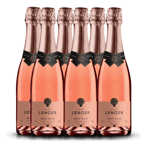 Espumante Brut Rosé Casa Lenger 750ml - 6 Garrafas