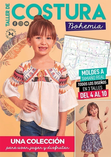 Revista Costura Infantil Bohemia Moldes A Tamaño Real