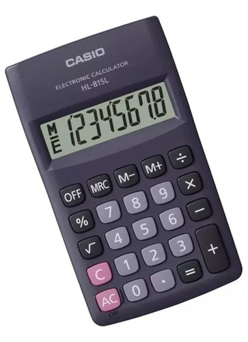 Calculadora Bolsillo Portatil Casio Hl-815l 8 Digitos Negra 