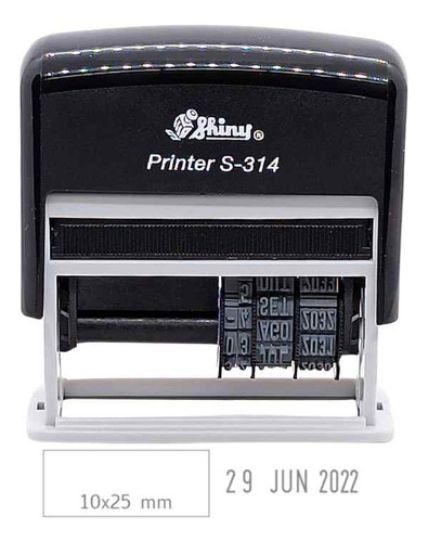 Carimbo Automático Datador Com Texto 25x10mm