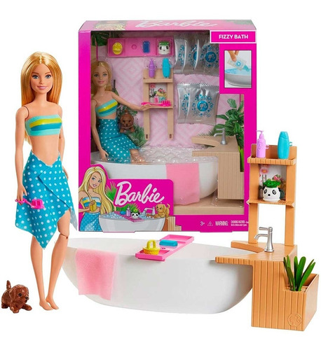 Barbie Playset De Spa - Tina Y Muebles - Baño De Burbujas 
