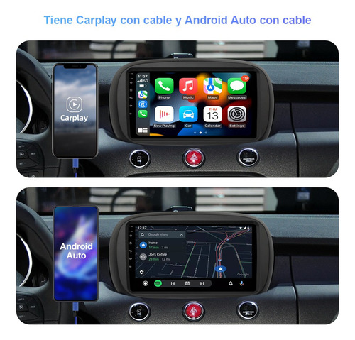 L Estéreo Carplay 2+32gb Para Fiat 500x 2016-2022 Gps Wifi