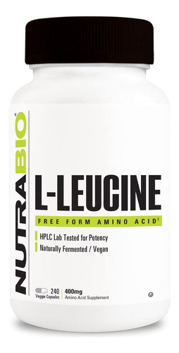 Nutrabio L-leucina 100% Pura, Recuperación Muscular Y Apoy.