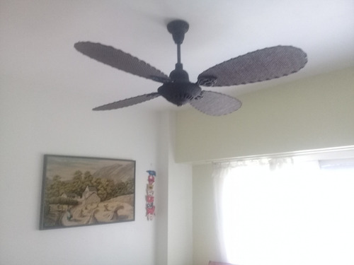 Pack X2 Ventilador De Techo S I T E C Fund. Blanco Y Rattan 1.25 M Blanco Texturado Mate Blanco Rattan 4