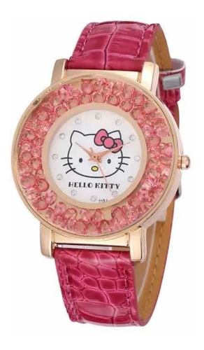 Reloj Hello Kitty Esfera Grande 4 Cms De Diámetro