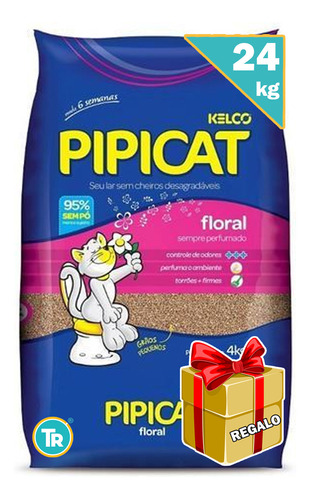 Sanitario Pipicat Floral 24 Kg + Envío  Sin Cargo