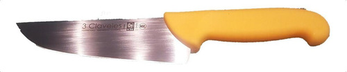 Cuchillo 3 Claveles 1300 Carnicero Hoja 18cm España Acero Color Amarillo