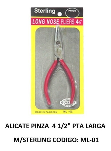 Mini Alicate Pinza  4 1/2 Punta Larga 