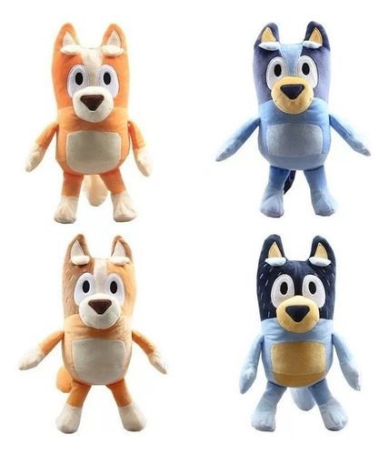 Blue Family Bingo Dolls Mamá Y Papá Perros Muñecas 4 Piezas