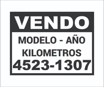 Comprar Cartel Vendo Auto Calco Sticker Vinilo X3 Unidades 20x15 Cm.