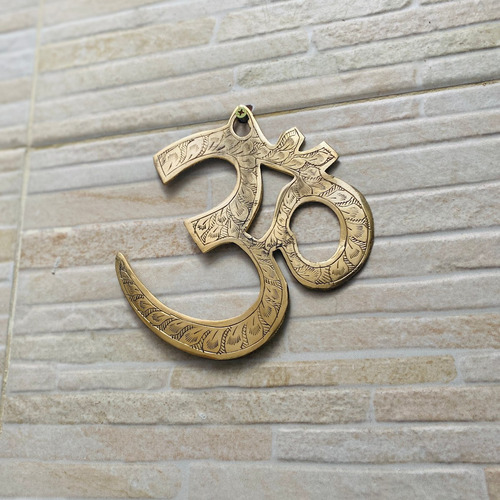 Om De Bronce Importado De India Simbolo Hindu P Colgar 15x15