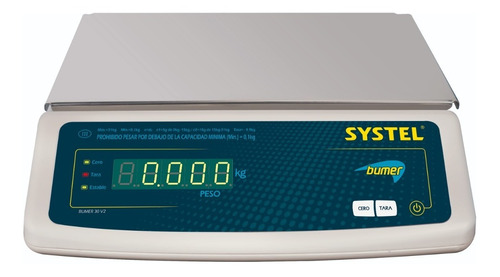 Balanza Digital Systel Bumer 31kg Bateria Ideal Gastronomia
