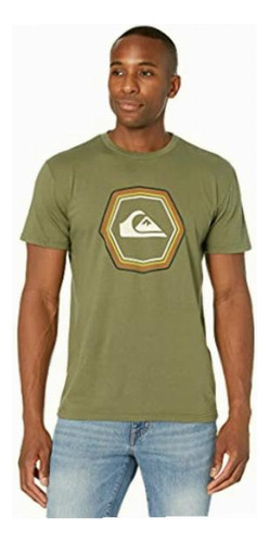 Quiksilver Playera De Manga Corta Para Hombre, Four Leaf Color Four Leaf Clover Aqyzt07952