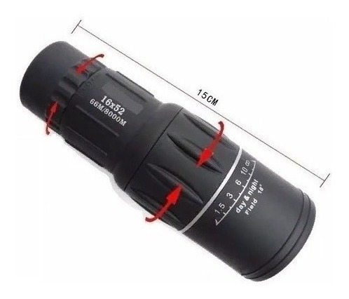Monóculo Luneta 16x52 Profissional Tático Telescópio Espião