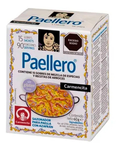 Paellera Carmencita Sazonador Para Paella Con Azafrán 60g