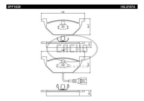 Pastilla De Freno Del P/ Volkswagen Bora /vento C/sensor