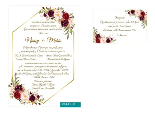 comprar Invitación Digital Para Boda, Invitación Digital Boda Vino
