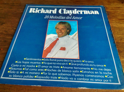Vinilo Richard Clayderman-20 Melodías Del Amor.   Ljp