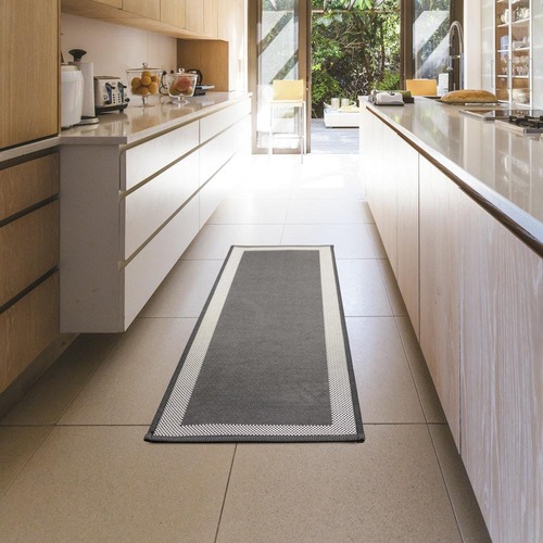 Passadeira De Cozinha Kacyumara Multi Square 50cmx140m Preto