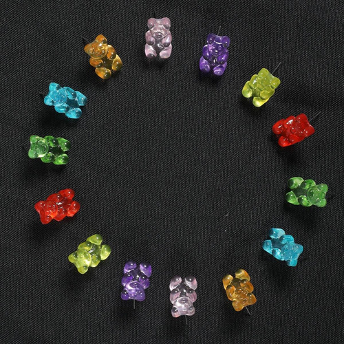 Aretes Oso Gomita Panditas Gummy Osito Joyeria