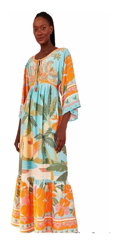 Vestido longo hotsell praia tropical