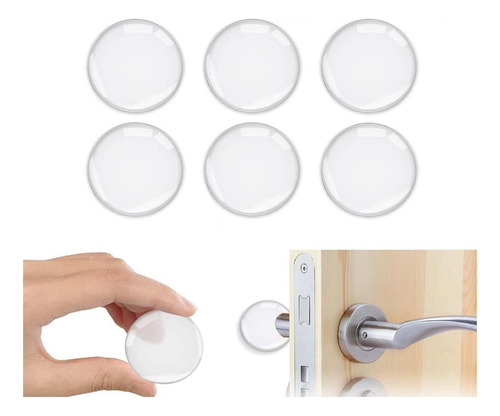6 Pcs Protectores De Pared De Silicona Autoadhesivo Redondo