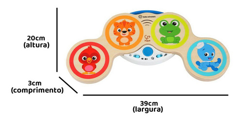 Brinquedo Educativo Bebê Interativo Tambor Musical Touch 6+m