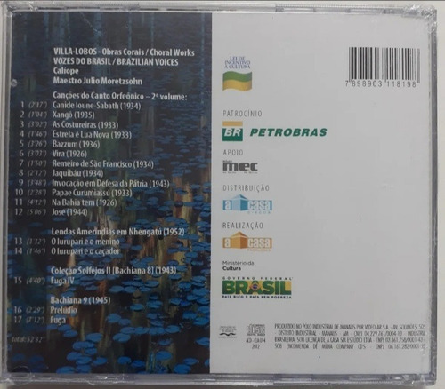 Cd - Caliope Vozes Do Brasil - Vila - Lobos