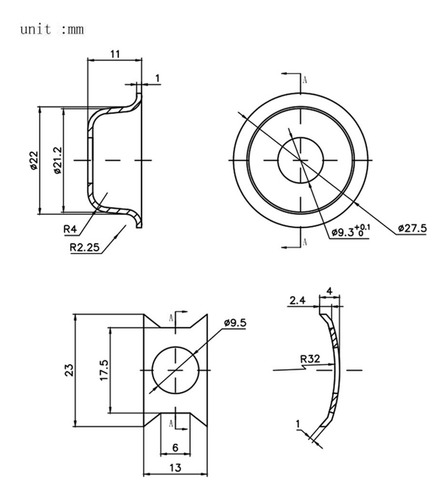 6.35mm 1/4 Plug Zócalo Licencia De Salida Para Negro
