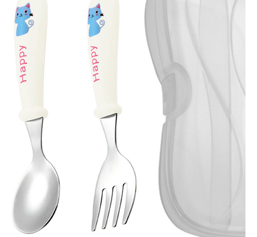 Juego De 2 Cucharas Y Tenedor Con Caja De Blanco