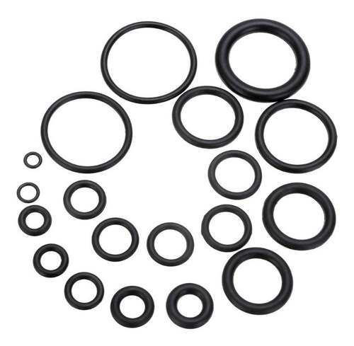 Kit Juego Caja De Orings Sellos Negros 17 Tamaños 222 Piezas