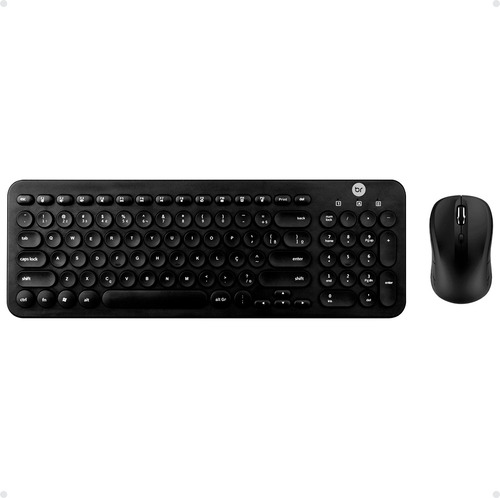 Kit Teclado E Mouse Sem Fio Com Teclas Redondas 585 Bright