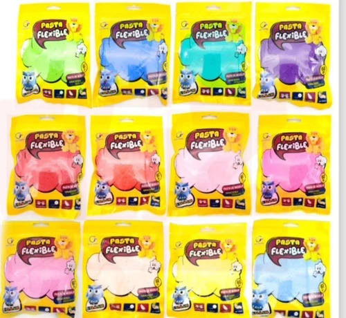 Pack 12 Masas Slime Goma Eva Flexible No Toxico 