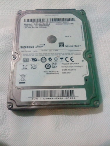 Imagen 2 de 2 de Disco Rígido Sansung 250gb/5400rpm/8mModelo:st250lm004